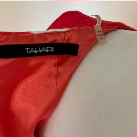 Tahari Elegant Red Sleeveless Dress - Picture 3 of 3